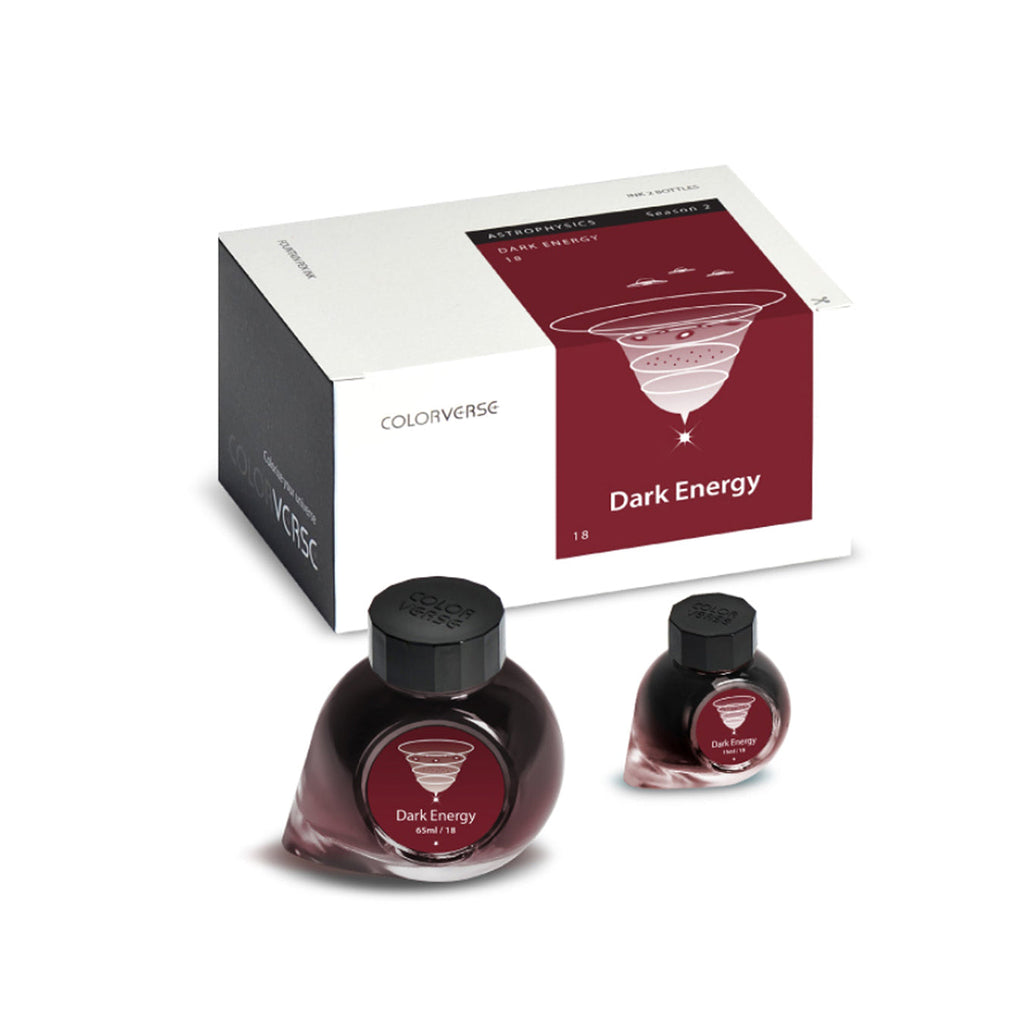 Colorverse |  Astrophysics Series | Season 2 | Fountain Pen Ink | Dark Energy | Dark Brown | 65ml and 15ml | 2 Bottle Set