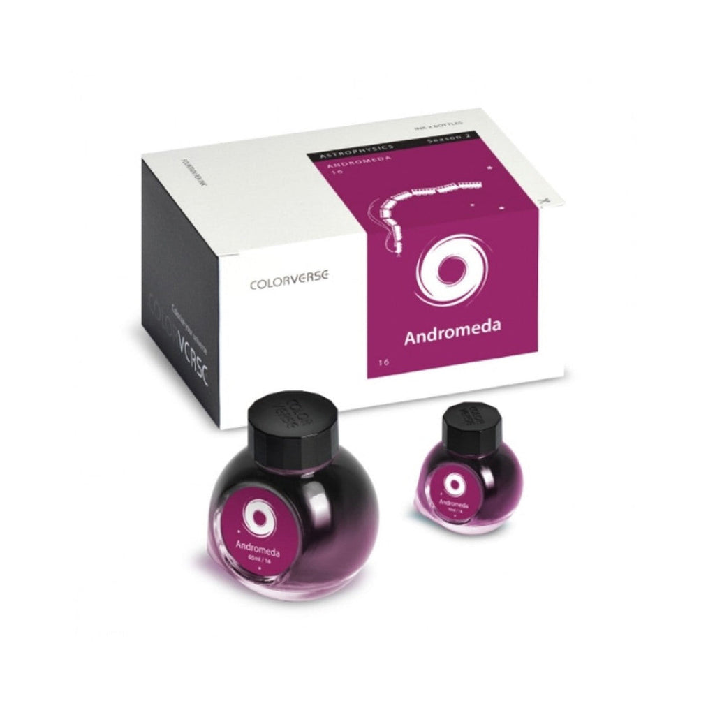 Colorverse | Astrophysics Series | Season 2 | Fountain Pen Ink | Andromeda | Purple | 65ml and 15ml | 2 Bottle Set