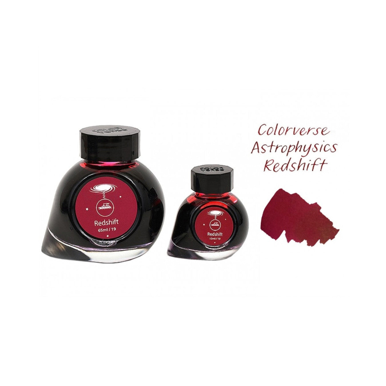 Colorverse | Astrophysics Series | Season 2 | Fountain Pen Ink | Redshift | Red | 65ml and 15ml | 2 Bottle Set