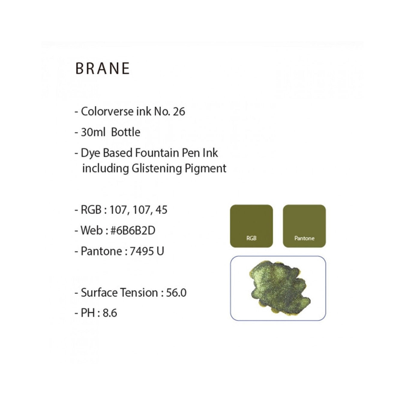 Colorverse | Glistening Series | Multiverse Brane | Fountain Pen Ink | Green Ink | 30ml