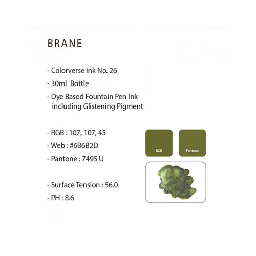 Colorverse | Glistening Series | Multiverse Brane | Fountain Pen Ink | Green Ink | 30ml