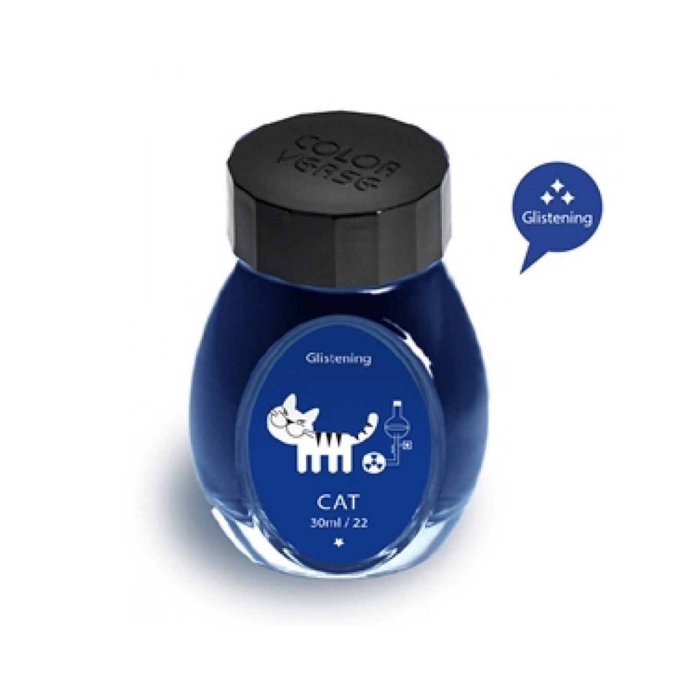 Colorverse | Glistening Series | Multiverse Cat | Fountain Pen Ink | Blue Ink | 30ml