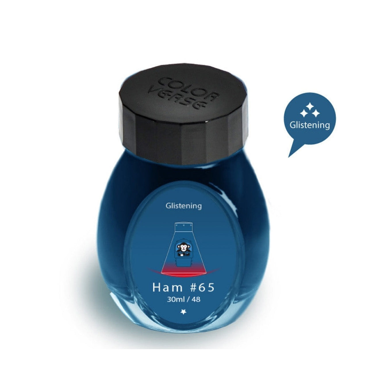 Colorverse | Glistening Series | Traiblazer In Space | Ham65 | Fountain Pen Ink | Dark Blue Ink | 30ml