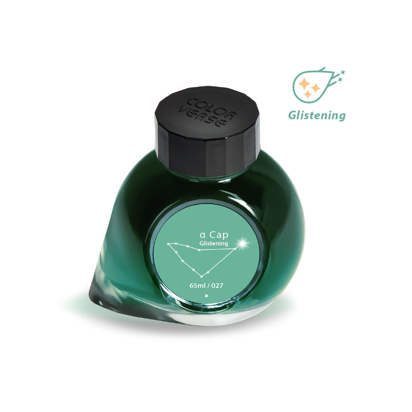 Colorverse Fountain Pen Ink | Green | Project Ink | α Cap Glistening- 65ml