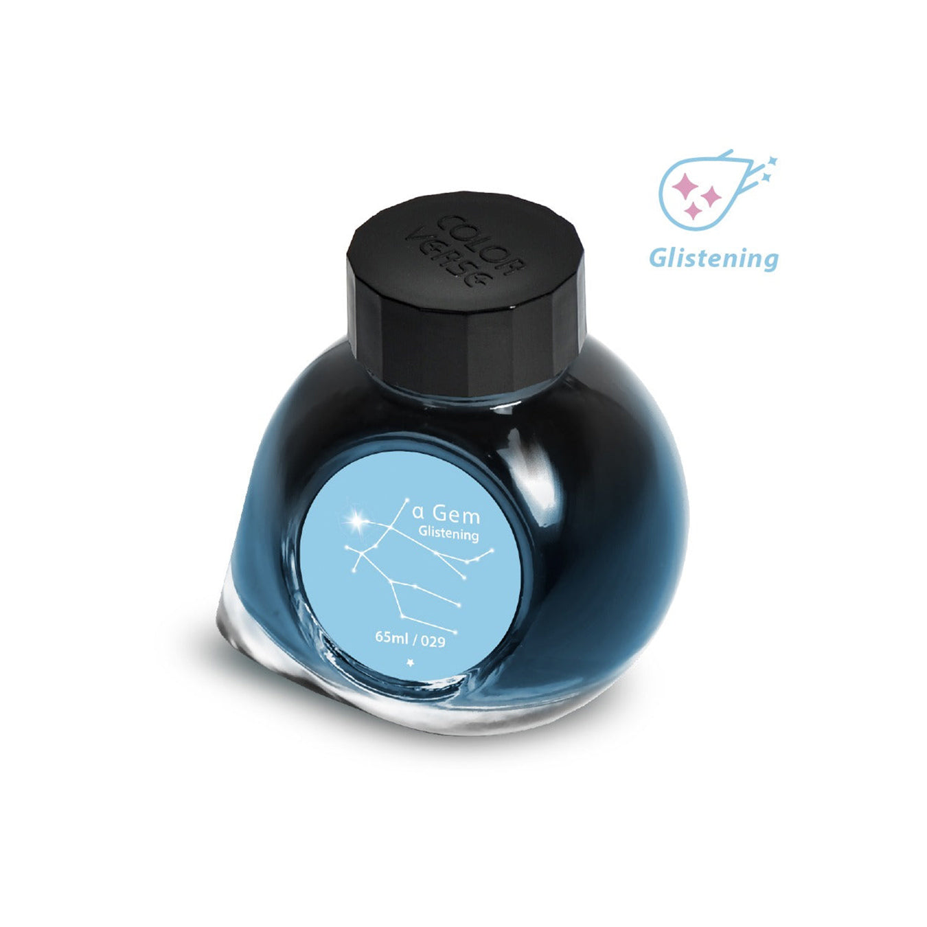 Colorverse | Blue | Fountain Pen Ink Bottled | Project Ink | α Gem Glistening- 65ml