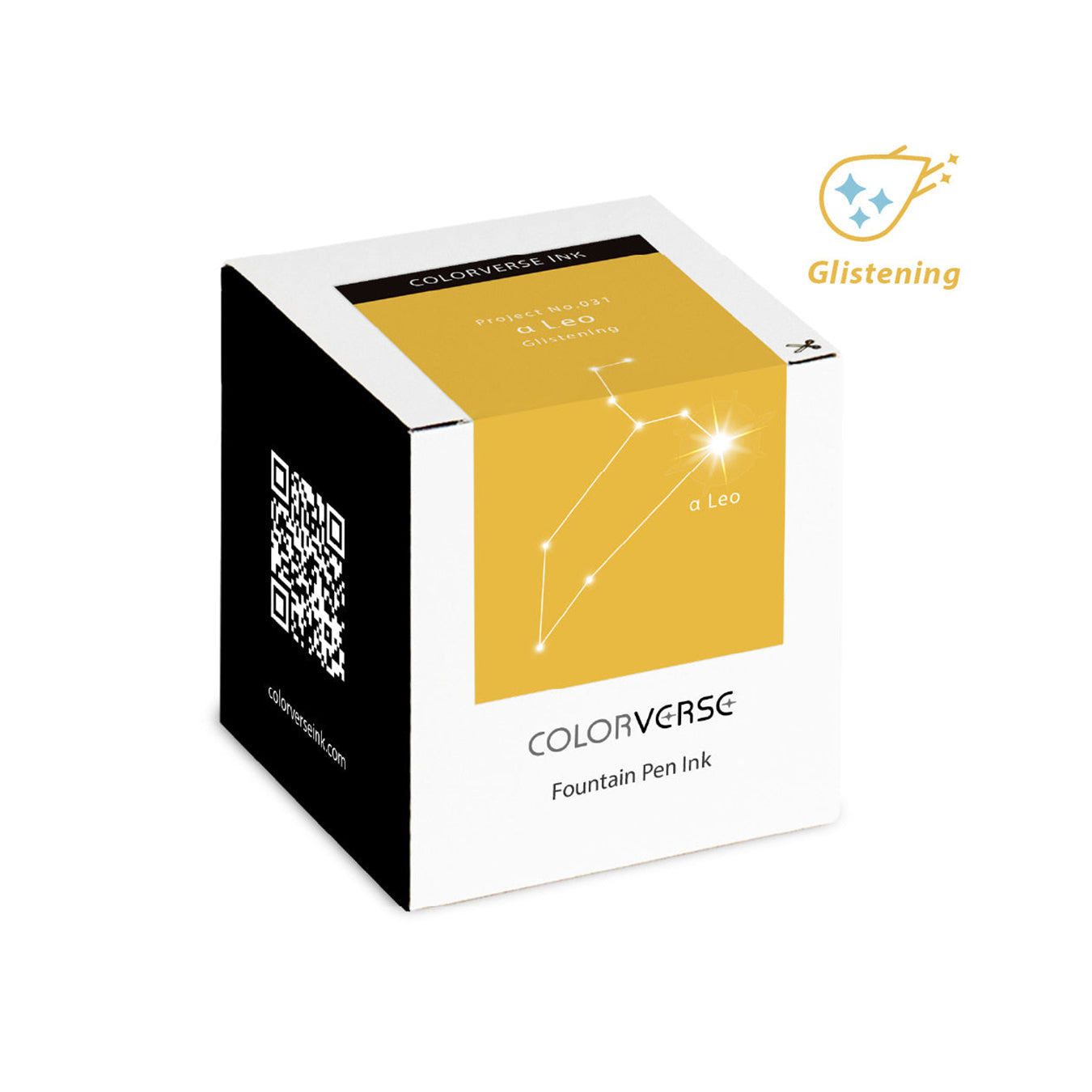 Colorverse Fountain Pen Ink | Yellow | Project Ink | α  Leo Glistening- 65ml