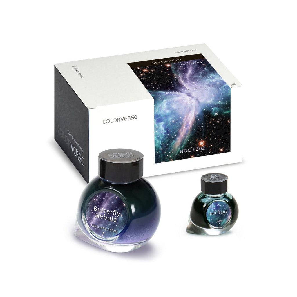 Colorverse | Blue | Fountain Pen Ink Bottled | Special Ink | Butterfly Nebula & NGC 6302 (65ml+15ml)