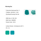 Colorverse  Fountain Pen Ink | Spaceward Series | Morning Star | Turquoise | 65ml & 15ml | 2 Bottle Set