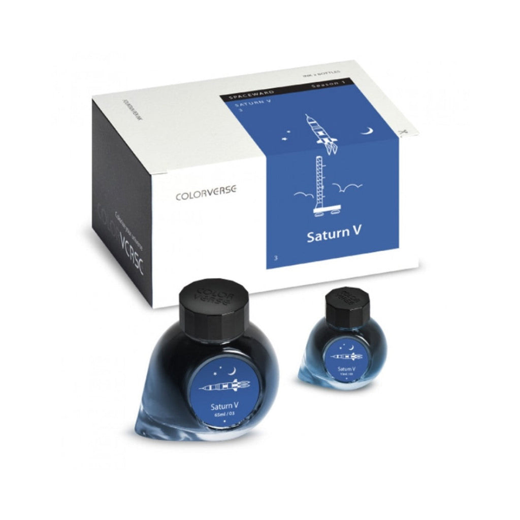 Colorverse Ink | Spaceward Series | Saturn V | Dark Blue | 65ml & 15ml | 2 Bottle Set