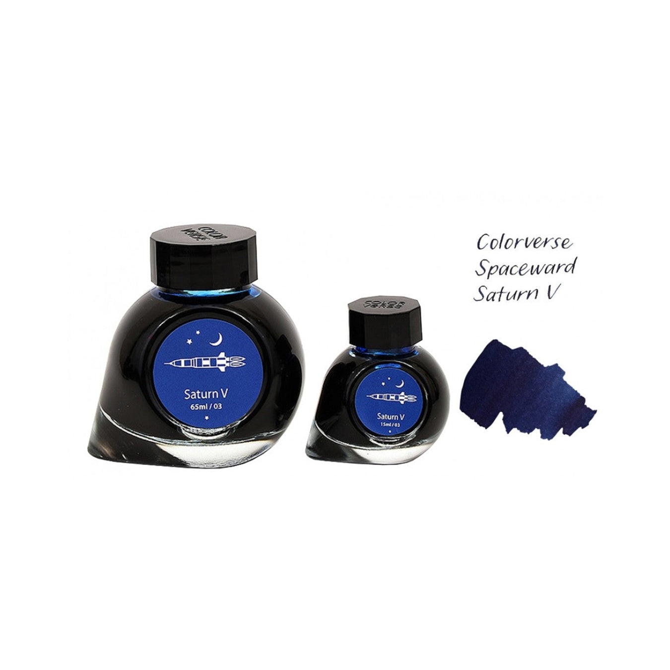 Colorverse Ink | Spaceward Series | Saturn V | Dark Blue | 65ml & 15ml | 2 Bottle Set