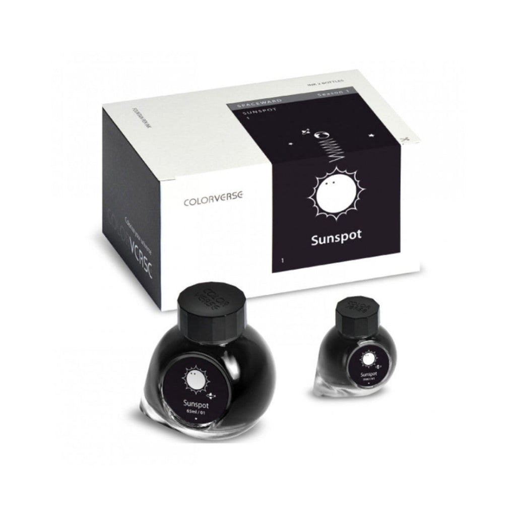 Colorverse Fountain Pen Ink | Spaceward Series | Sunspot | Black | 65ml & 15ml