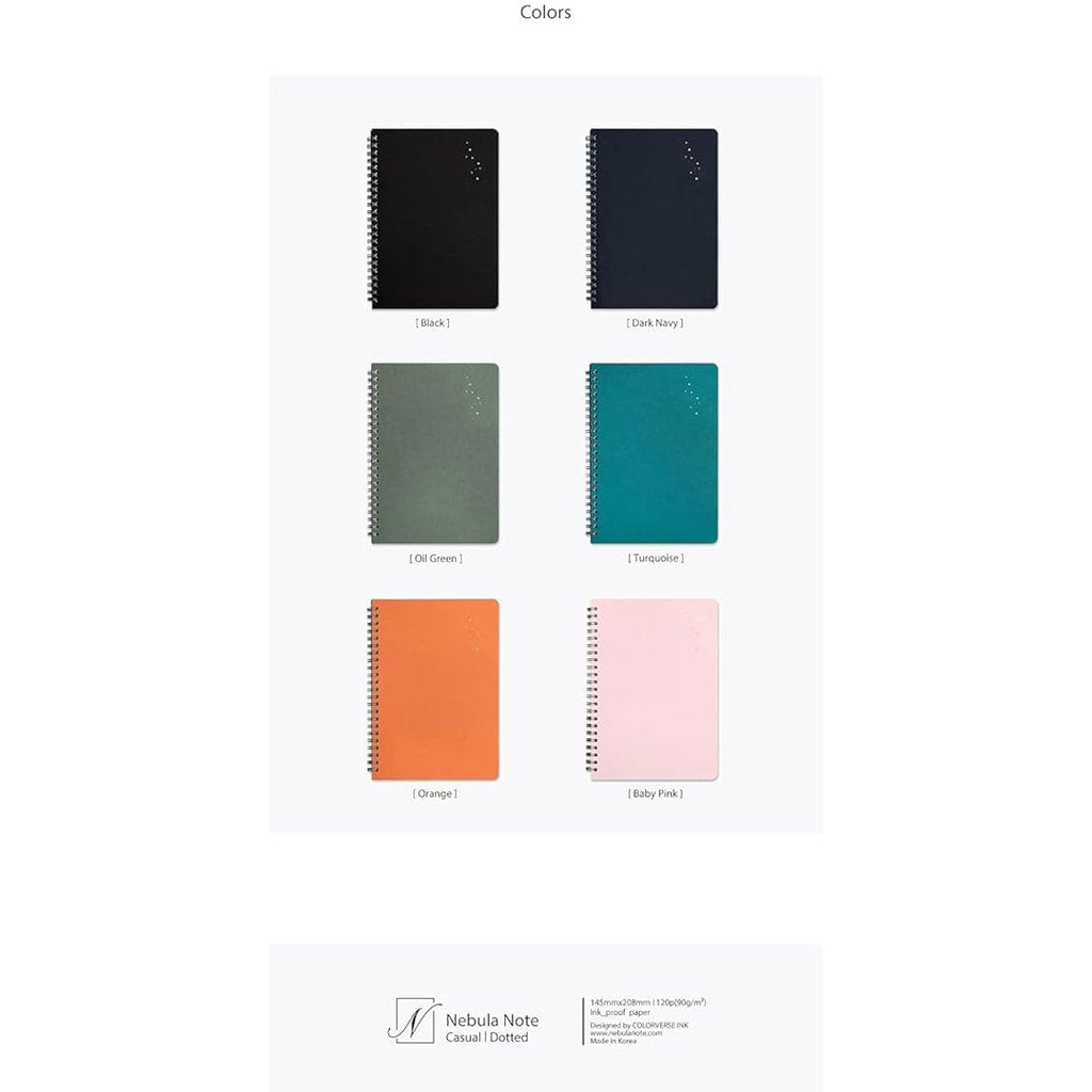 Colorverse | Spiral Bound Note Book | Notebook | Oil Green