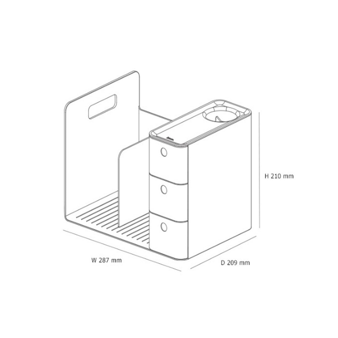 Litem | Combo Book Rack with 3 Drawers| 2 Bookshelf| 1 Pen Stand | Mint