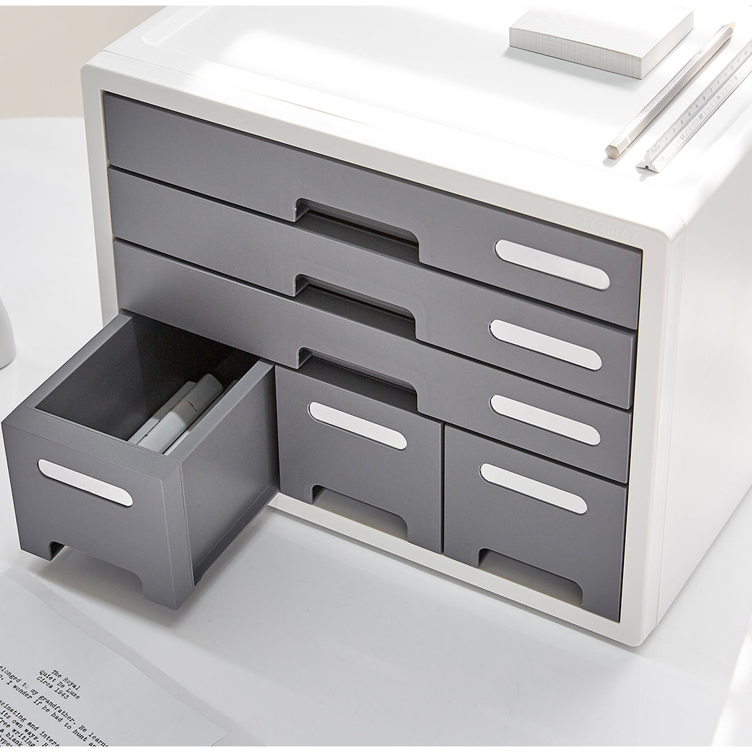Sysmax | Combo File Cabinet| 6 Drawers| Organizer | Grey