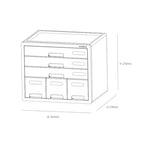 Sysmax | Combo File Cabinet| 6 Drawers| Organizer | White