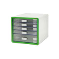 Litem | Multi Utility Storage Cabinet | 5 Drawers | Organiser |Green | My Room | For Office & Home