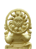 Cream Marble Lord Ganesha Idol – Elegant Divine Grace - Satyam Collection