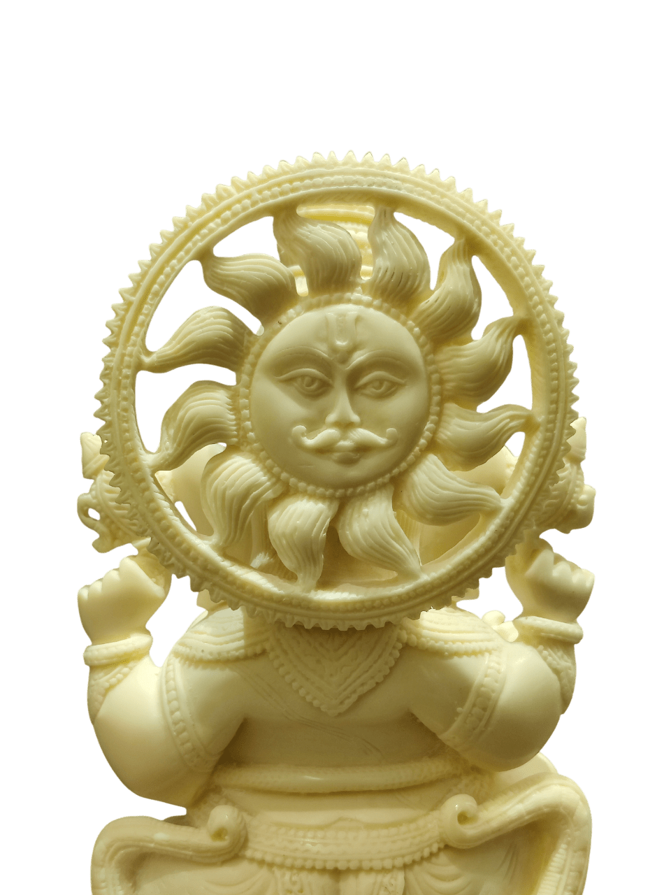 Cream Marble Lord Ganesha Idol – Elegant Divine Grace - Satyam Collection