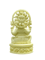 Cream Marble Lord Ganesha Idol – Elegant Divine Grace - Satyam Collection