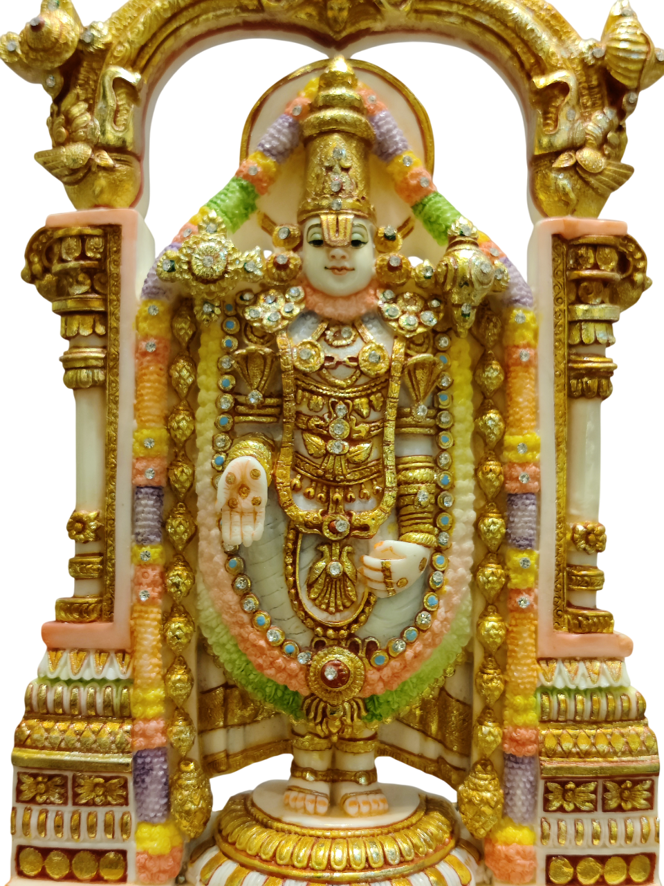 Divine Balaji (Tirupati) Idol with Temple Arch - Satyam Collection