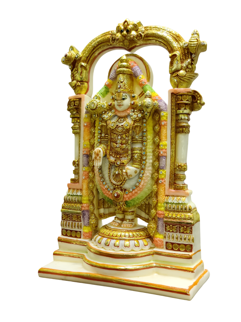 Divine Balaji (Tirupati) Idol with Temple Arch - Satyam Collection