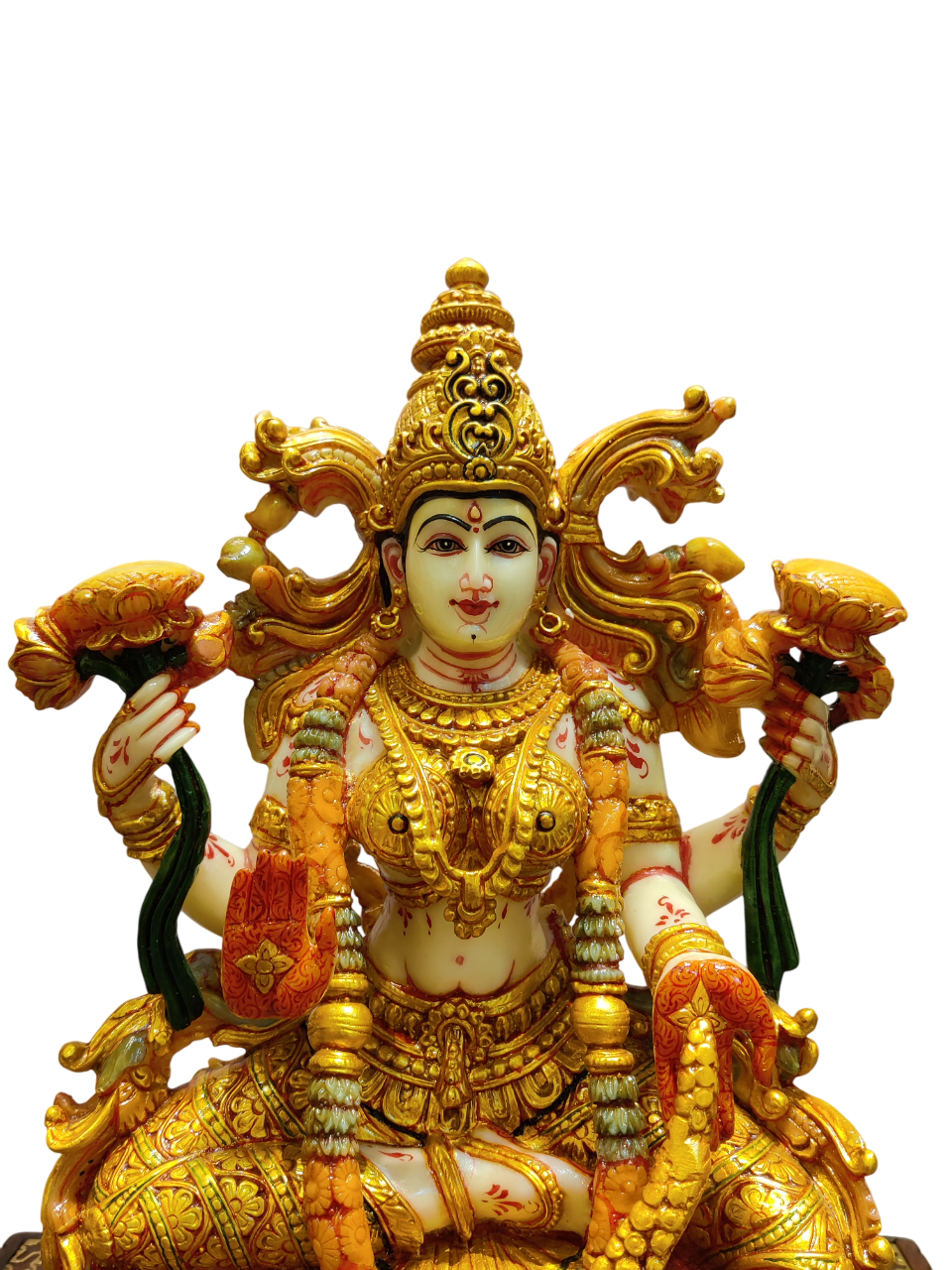 Divine Brass Goddess Lakshmi Idol – Wealth & Prosperity Statue - Satyam Collection