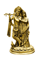 Divine Brass Radha Krishna Idol – Eternal Love Statue - Satyam Collection
