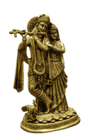 Divine Brass Radha Krishna Idol – Eternal Love Statue - Satyam Collection