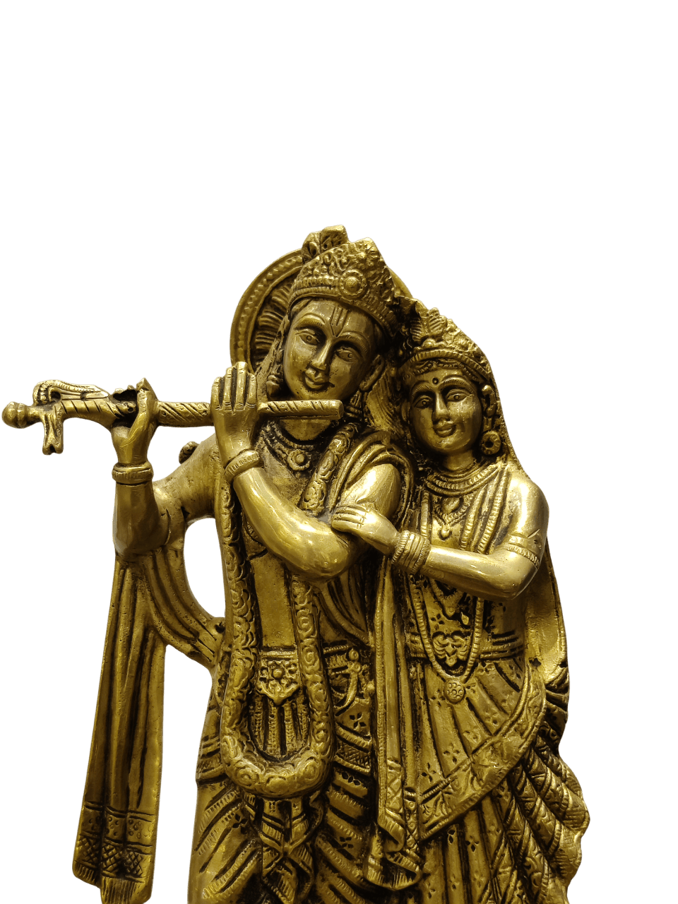 Divine Brass Radha Krishna Idol – Eternal Love Statue - Satyam Collection