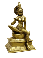Divine Goddess Parvati Brass Idol – Premium Decorative Murti - Satyam Collection