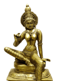 Divine Goddess Parvati Brass Idol – Premium Decorative Murti - Satyam Collection
