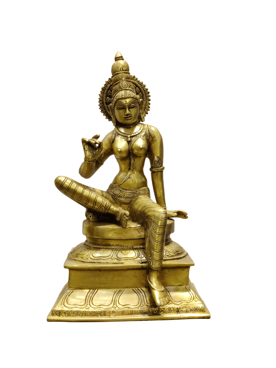 Divine Goddess Parvati Brass Idol – Premium Decorative Murti - Satyam Collection