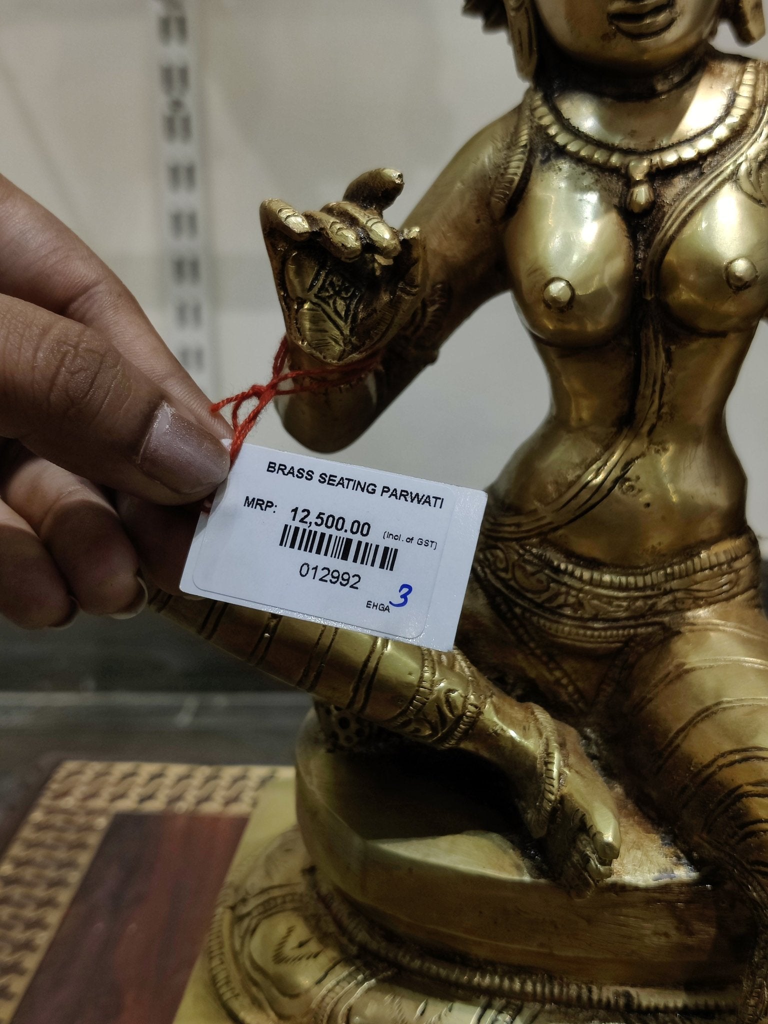 Divine Goddess Parvati Brass Idol – Premium Decorative Murti - Satyam Collection