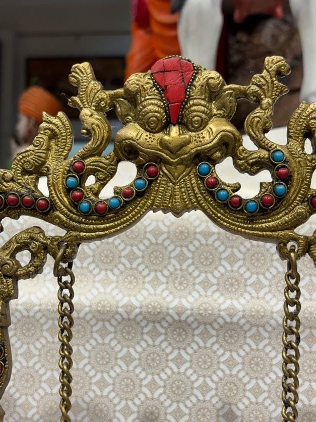 Divine Radha Krishna on Swing – Premium Decorative Brass Murti - Satyam Collection