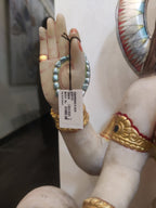 Divine Saraswati Marble Idol – Goddess of Knowledge & Wisdom - Satyam Collection