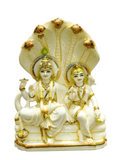 Divine Vishnu–Lakshmi Sheshnag Idol (Premium Marble Finish) - Satyam Collection