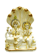 Divine Vishnu–Lakshmi Sheshnag Idol (Premium Marble Finish) - Satyam Collection