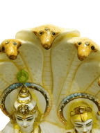 Divine Vishnu–Lakshmi Sheshnag Idol (Premium Marble Finish) - Satyam Collection