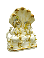 Divine Vishnu–Lakshmi Sheshnag Idol (Premium Marble Finish) - Satyam Collection