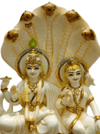 Divine Vishnu–Lakshmi Sheshnag Idol (Premium Marble Finish) - Satyam Collection