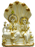 Divine Vishnu–Lakshmi Sheshnag Idol (Premium Marble Finish) - Satyam Collection