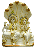 Divine Vishnu–Lakshmi Sheshnag Idol (Premium Marble Finish) - Satyam Collection