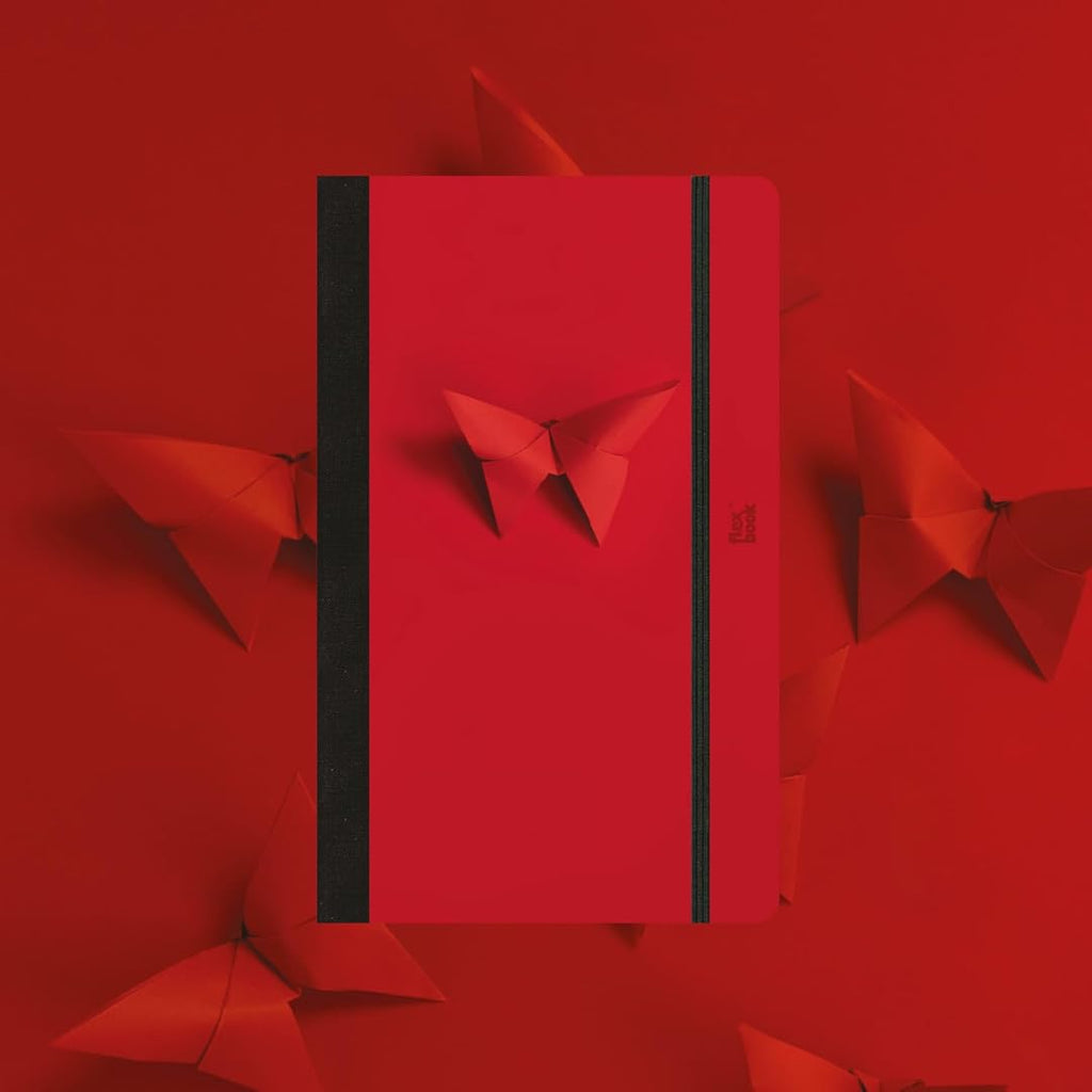 Flexbook | Dotted | Medium A5 Size Notebook | Red | 60 Years Special Edition