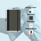 Flexbook | Ruled | Pocket A6 Size Notebook | Off Black | Adventure Series