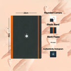 Flexbook | Blank | Large A4 Size Sketchbook | Orange | Flex Global Sketchbook