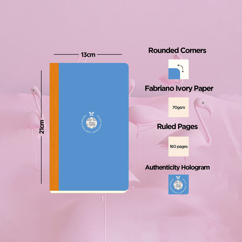 Flexbook | Ruled | Medium A5 Size Notebook | Blue | Smartbook
