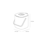 Litem | Multi Utility Waste Bin | Ivory | For Office Home & Kitchen