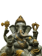 Grey Stone Finish Lord Ganesha Idol – Antique Divine Elegance