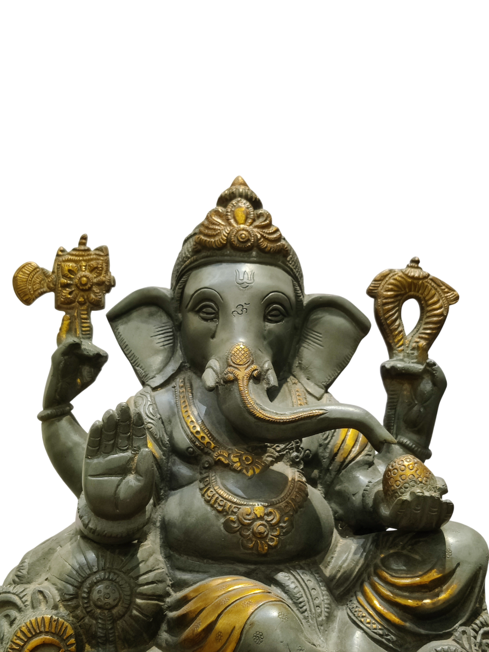 Grey Stone Finish Lord Ganesha Idol – Antique Divine Elegance