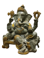 Grey Stone Finish Lord Ganesha Idol – Antique Divine Elegance